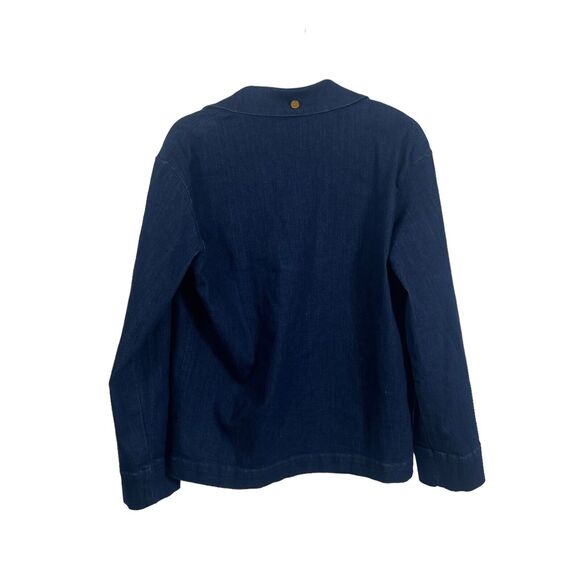 Montserrat The Jet Set Denim Set Dark Wash Button Front Pull On NWT Womens XS - Picture 8 of 13